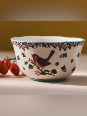 Set of 4 New Nathalie Lete for Anthropologie Bird Cereal Bowl